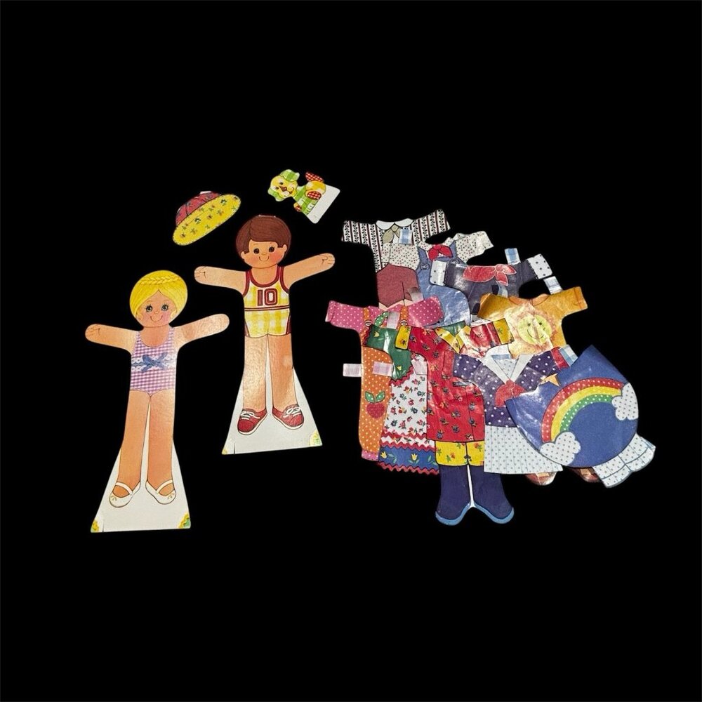 Vintage 80s My First Paper Dolls Nostalgic Gift Retro Toys Boy Girl